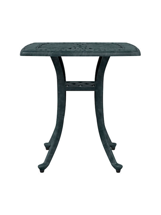 Sitting Room Outdoor Aluminum Table Green 53x53x53cm