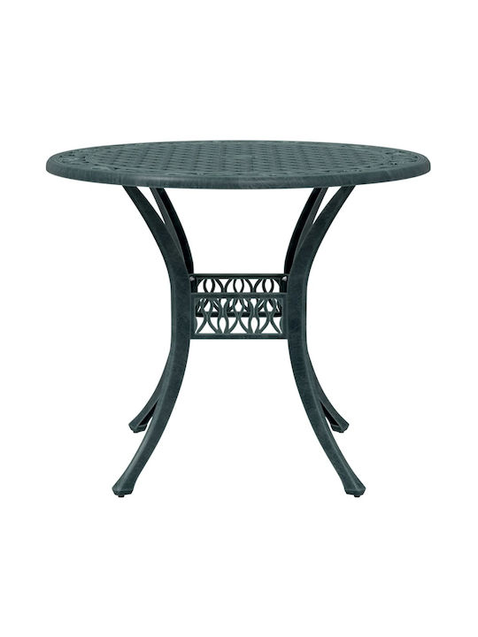 Garten- und Terrassentisch aus Aluminium Grünes 90x90x75cm