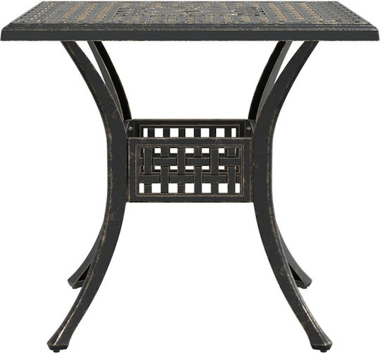 Masa pentru spații exterioare mici Aluminiu Bronz 80x80x75buc