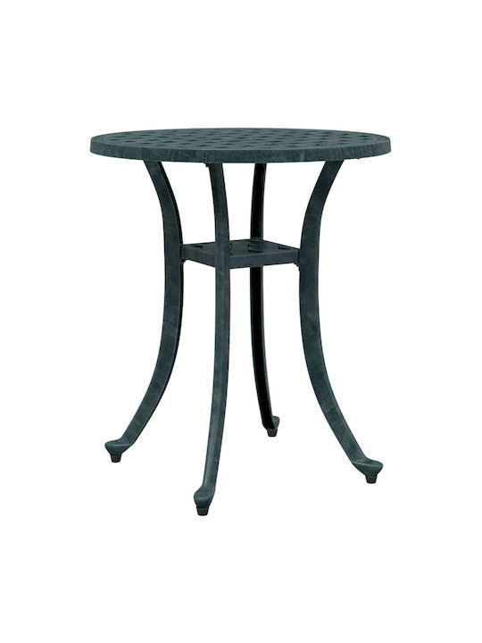 Sitting Room Outdoor Free Standing Aluminum Table Green 48x48x53cm