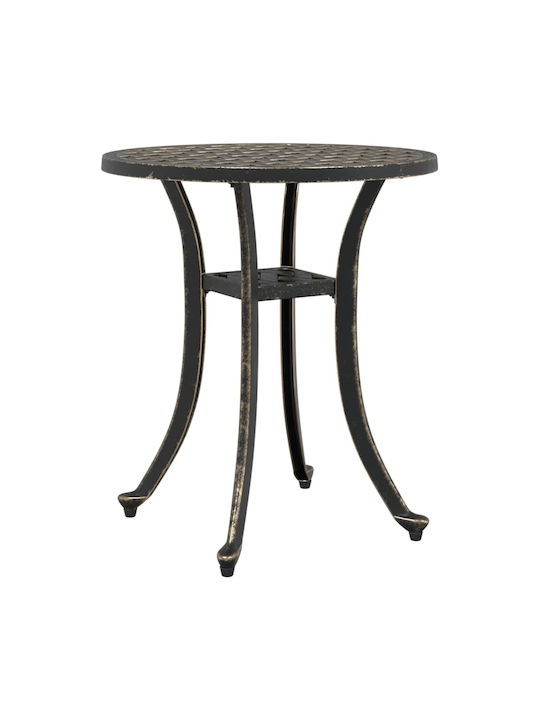 Sitting Room Outdoor Aluminum Table Bronze 48x48x53cm