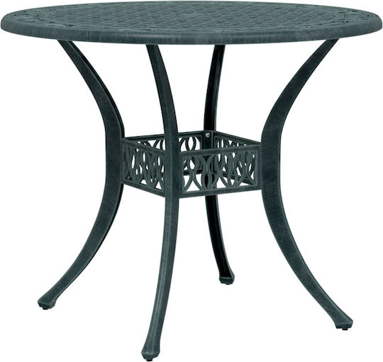 Masă Pentru Spații Exterioare Mici Din Aluminiu Verde 90x90x75cm