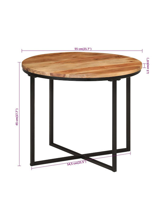 Sitting Room Table for Small Outdoor Spaces Brown 55x55x45cm