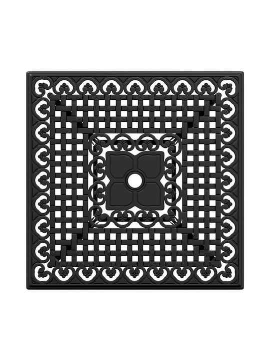Tisch für kleine Außenbereiche Stabil Black Velvet-Black Metal 80x80x75cm