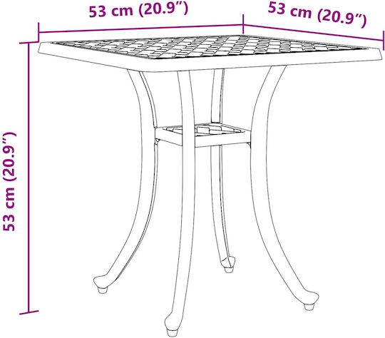 Masa Masa de lounge pentru spații exterioare mici Aluminiu Verde 53x53x53buc