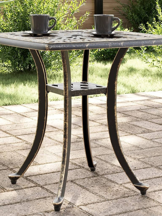 Tisch für kleine Außenbereiche Stabil Bronze 53x53x53cm