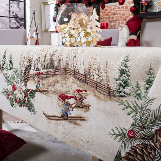 Teoran Christmas Tablecloth Fabric L140xW140cm.