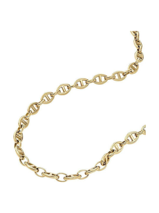 Fossil Necklace Made Of Gold Plated Steel Fossil Necklace Made Of Gold Plated Steel