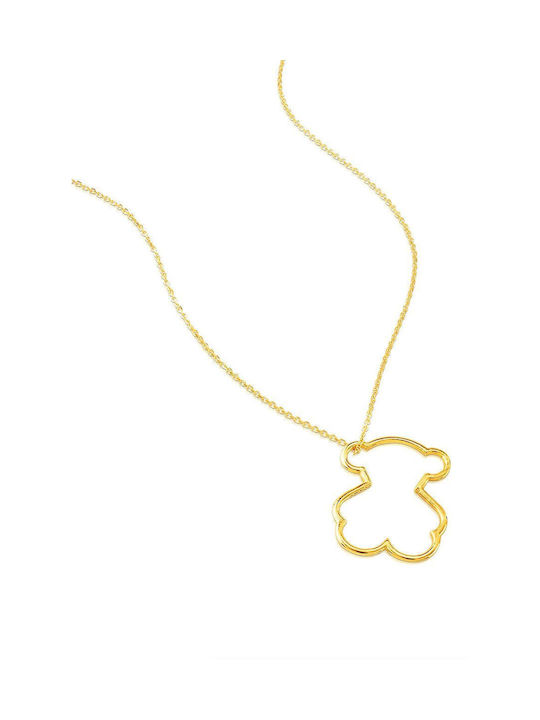 Tous Gold-plated Necklace Pend Au Silhouette Bear 1000135600