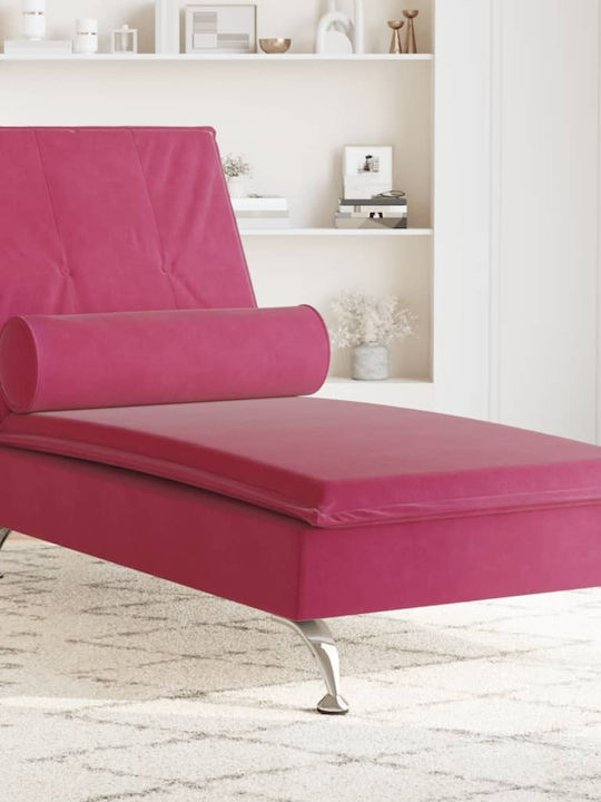 Recliner Samt Burgundisch L136.5xW56xH75cm