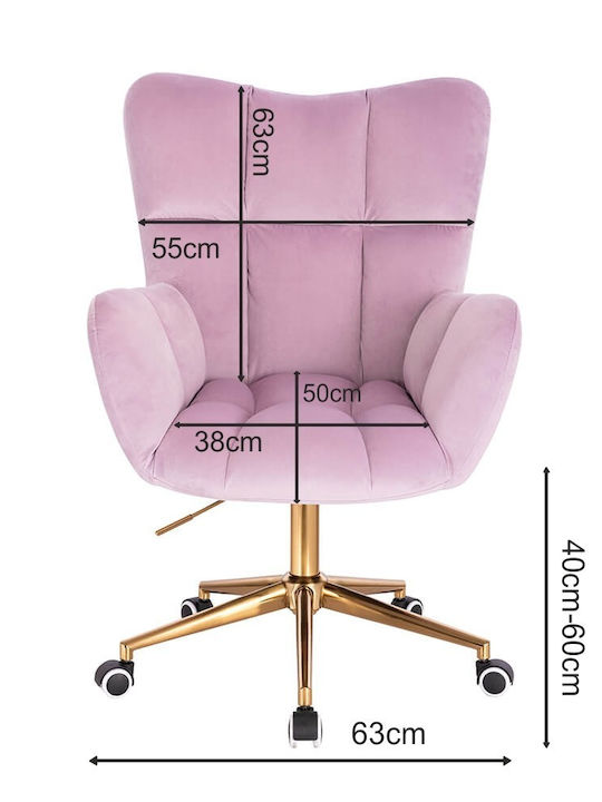 Chair Visitor Velvet in Purple Color 63xx 1pcs