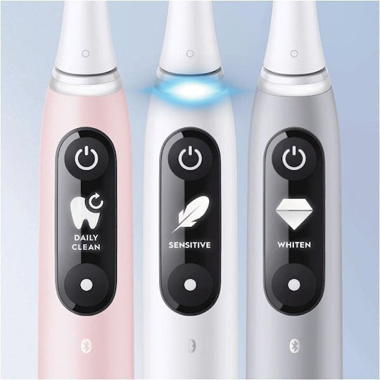 Oral-B Io Series 6s Elektrische Zahnbürste mit Drucksensor und Reisetasche Weiß