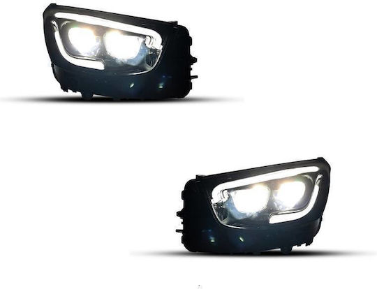 Front-Scheinwerfer-Set Mercedes-Benz GLC C253/X253 Upgrade Facelift Look 20210-2021 Schwarz Voll-LED DRL Motor