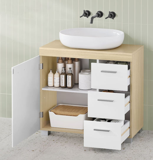 Songmics Πάγκος χωρίς Νιπτήρα Μ70xΒ30xΥ64cm Λευκός