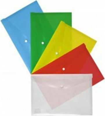 Salko Paper Folder Transparent with Button for Paper A4 White