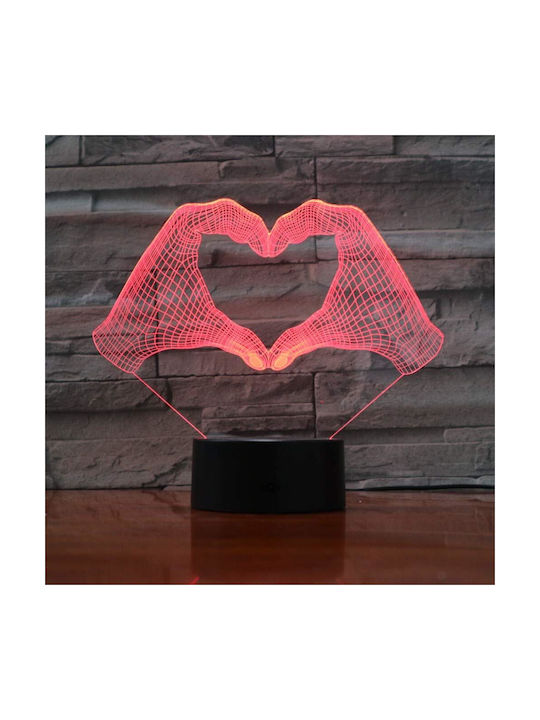 Zola Lustră Decorativă cu Iluminare RGB Iluzie 3D LED Baterie Negru