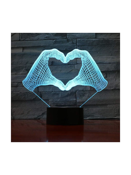 Dekorative Lampe 3D-Illusion Schwarz