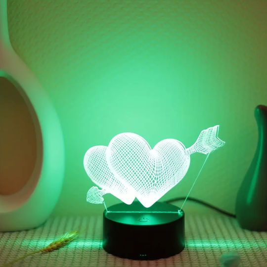 Dekorative Lampe 3D-Illusion Schwarz