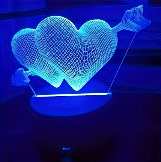 Dekorative Lampe 3D-Illusion Schwarz