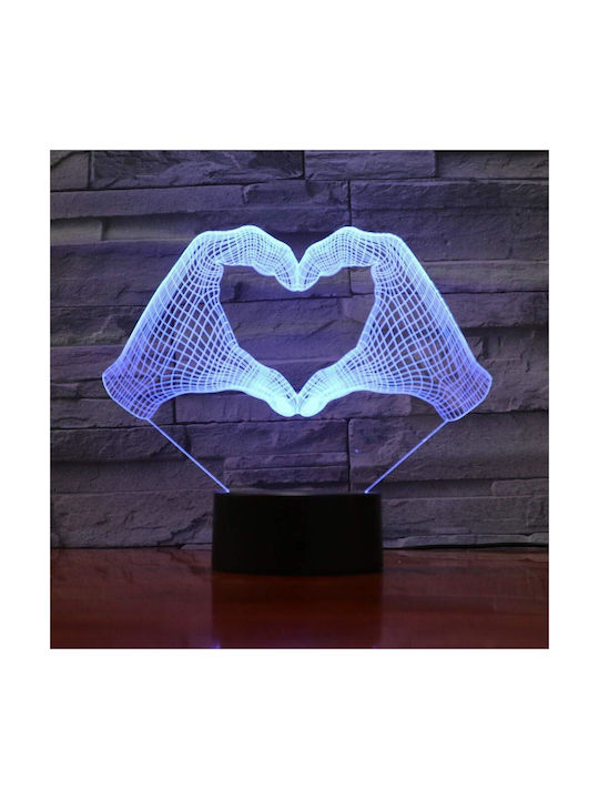 Dekorative Lampe 3D-Illusion Schwarz
