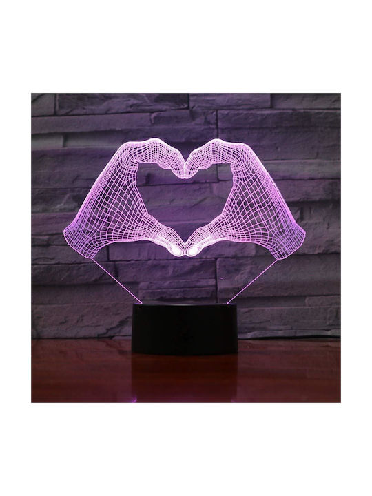 Dekorative Lampe 3D-Illusion Schwarz