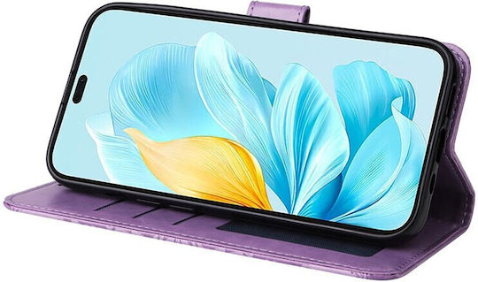 Embossed Sunflower Wallet Μωβ (Honor 200 Lite 5G)