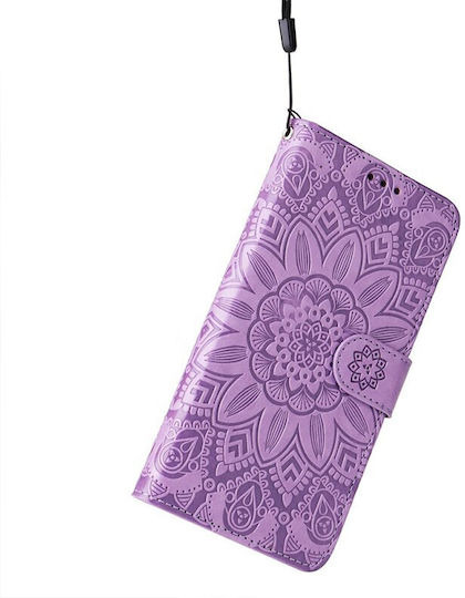 Embossed Sunflower Wallet Μωβ (Honor 200 Lite 5G)