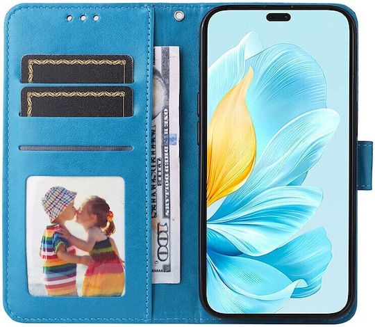 Embossed Sunflower Wallet Μπλε (Honor 200 Lite 5G)