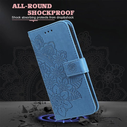 Flowers Brieftasche Blau (Honor 200 Lite 5G)