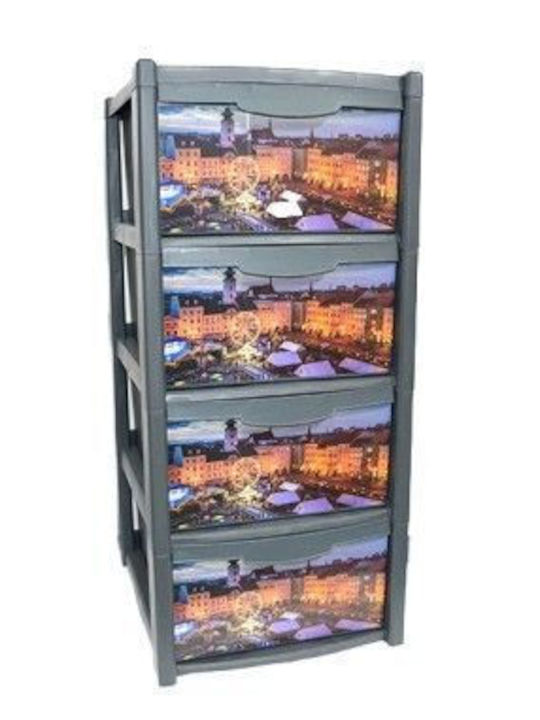Чекмеджета Пластмасова Многоцветен 50x40x85см