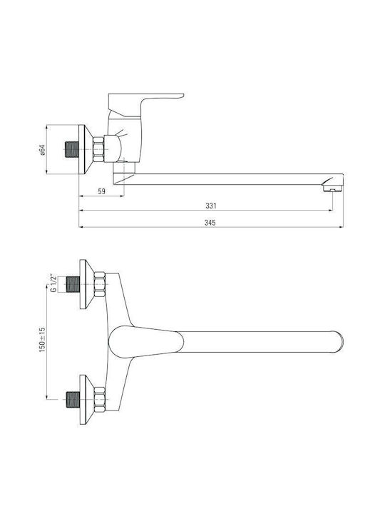 Deante Mixing Sink Faucet Silver