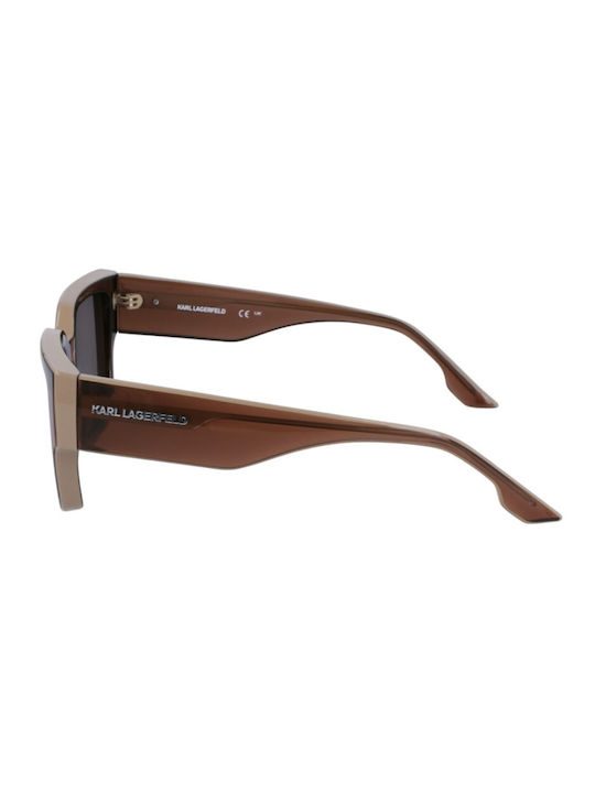 Karl Lagerfeld Damen Sonnenbrille mit Braun Kunststoff Gestell und Braun Linse