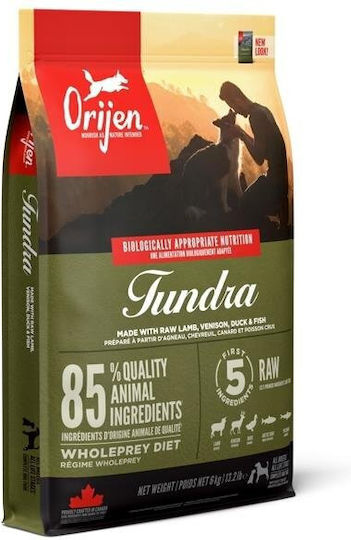 Orijen 6кг Суха Храна за Кучета без Зърнени храни и Глутен с Месо, Агнешко, Патица и Риба
