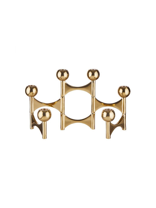 Butlers Variation Kerzenhalter Aluminium in Gold Farbe 51x5x20cm 1Stück