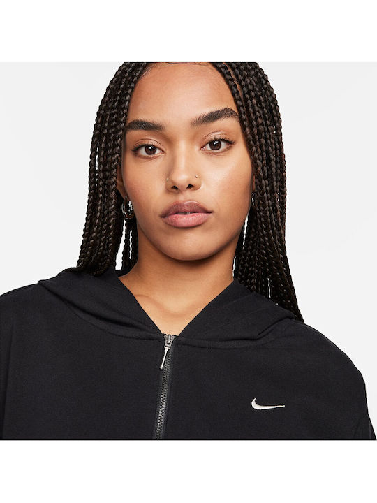 Sportswear Women's Sweatshirt Jacket Hooded Black