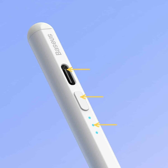 Baseus Smooth Writing (Active + Passive Version) with LED Indicators Digital Touch Pen mit Palm Rejection für iPad in Weiß Farbe SXBC060302