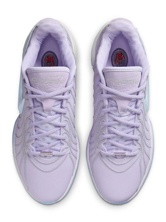 LeBron XXI Low Basketball Shoes Barely Grape / Lilac Bloom / Summit White / Light Armory Blue