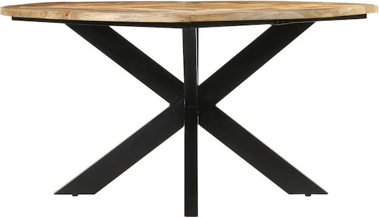 Oval Dining Room Table Brown 150x150x76cm Oval Dining Room Table Brown 150x150x76cm
