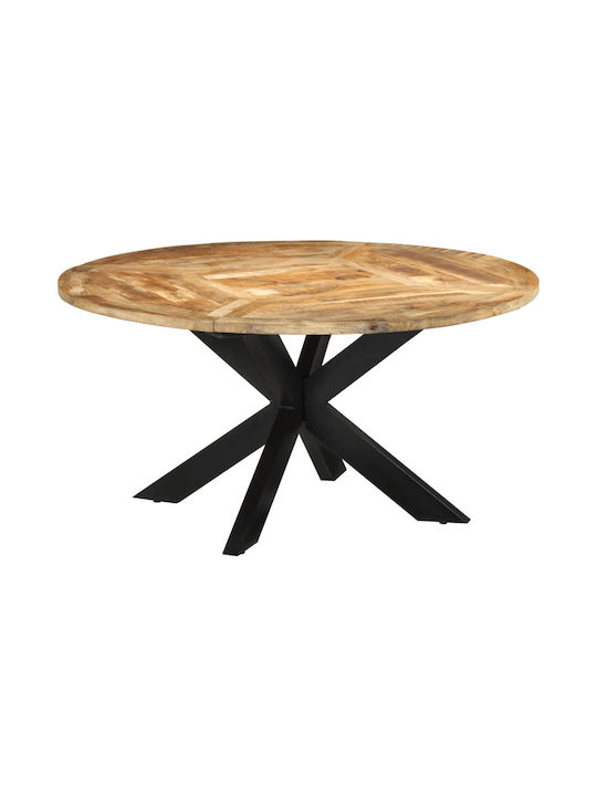 Oval Table Dining Room from Solid Wood & Metal Coffee 150x150x76cm