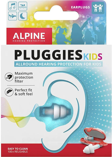 Alpine Kids Earplugs for Swimming Transparent 2pcs ALP23541