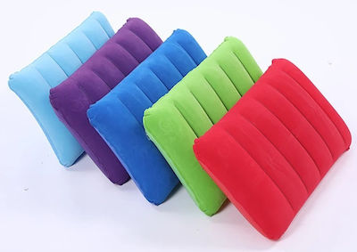 Inflatable Camping Velour Pillow Blue 47x31cm