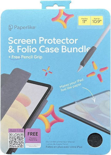 Paperlike Folio Bundle Flip Cover Γκρι (iPad Air 2020/2022 / iPad Pro 2018 11" / iPad Pro 2020 11" / iPad Pro 2021 11" / iPad Pro 2022 11'' / iPad Pro 2024 11" / iPad Air 11" 2024/2025/2026)