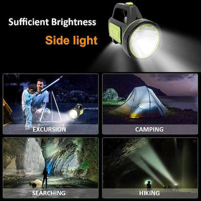 Rechargeable Handheld Spotlight LED Waterproof with Maximum Brightness 6000lm Xunata Φορητό Green