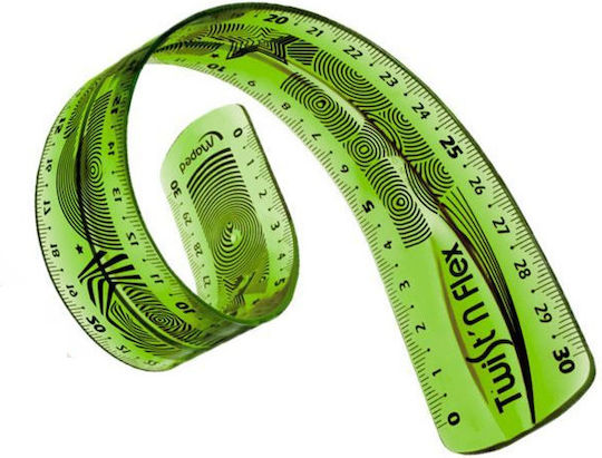 Maped Χάρακας Πλαστικός 30cm Twist 'n Flex Πράσινο