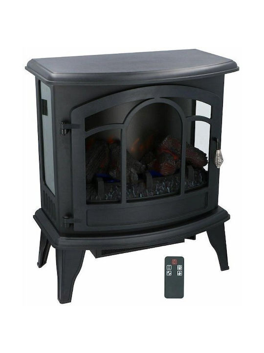 Alpina Appliances Floor Electric Fireplace 1800W 51x29cm Black