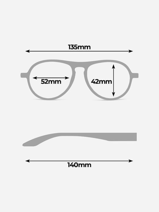 Twig Thiele Sunglasses with Brown Tartaruga Plastic Frame and Green Lens THS11