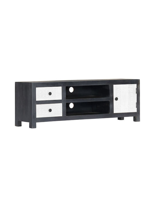 TV-Ständer Grau/Weiß M120xT30xH40cm