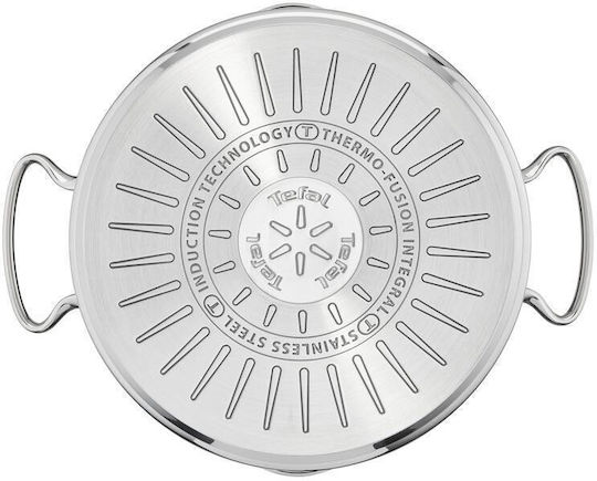 Tefal Duetto+ Pots Set Made of Stainless Steel Silver with Non-Stick Coating 5 Pieces