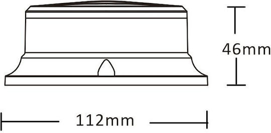 Kamar Автомобилен фар LED 12 / 24V 300см с Бял / Оранжев Осветление