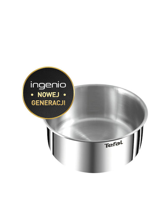 Tefal Ingenio Emotion Set de Vase de Gătit din Oțel Inoxidabil Silver cu Acoperire Antiaderentă 9 Buc